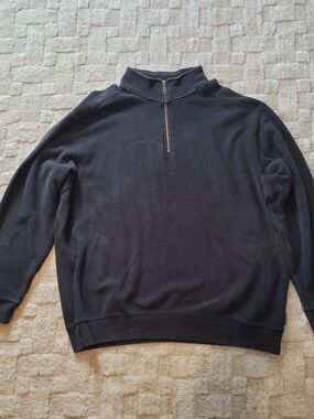 WOLVERINE 100% Cotton Quarter Zip Sweater Shirt Navy Men's Size XXL